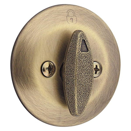 Kwikset 663 Series Antique Brass Single-Sided Thumb Turn Deadbolt With Microban Technology