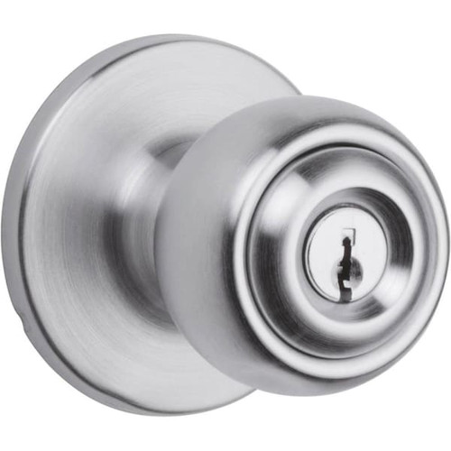 Kwikset Polo Satin Chrome Keyed Entry Storeroom Door Knob