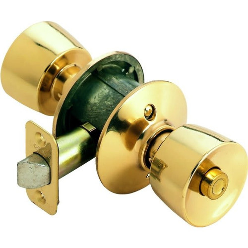 Schlage Bell F Series Knob, Privacy, Grade Aaa, Bright Brass