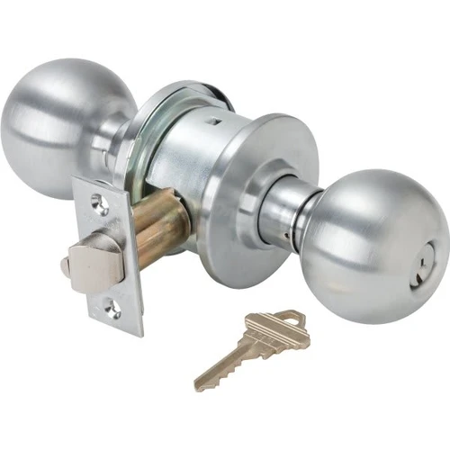 Schlage Orbit Cylindrical Entry Knob Satin Chrome
