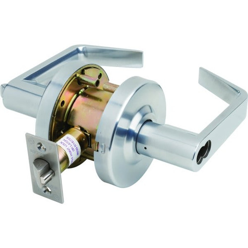 Shield Security Interchangeable Core Liverpool Entry Lever, Satin Chrome