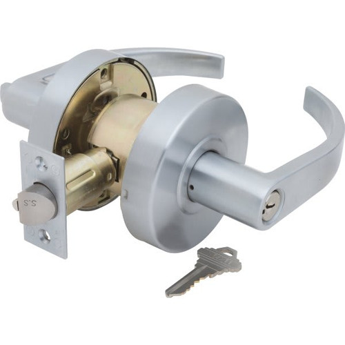Shield Security Commercial Cornwall Entry Lever, Satin Chrome