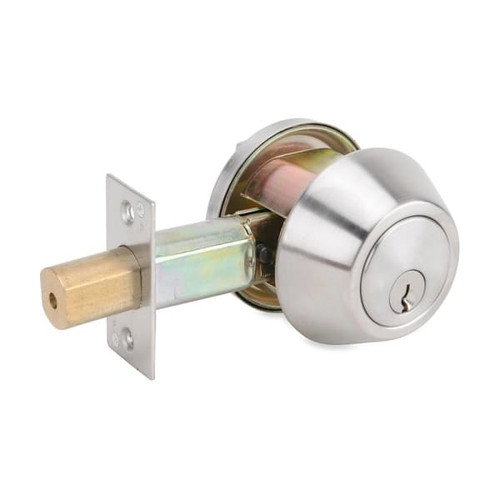 Shield Security 913414 Commercial Single Cylinder Deadbolt, 2.75" Backset, Grade 2, Satin Chrome