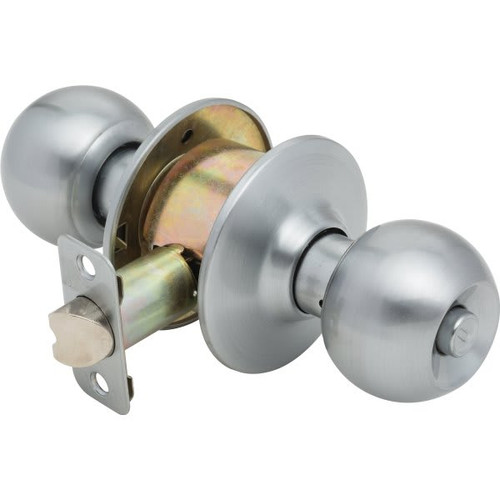 Shield Security 913706 Radcliff Privacy Knob, 2.75" Backset, Grade 2, Satin Chrome