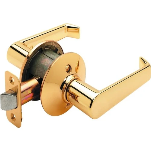 Schlage Elan F Series Lever, Passage, Grade Aaa, Bright Brass