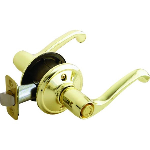 Schlage Flair F Series Lever, Privacy, Grade Aaa, Bright Brass