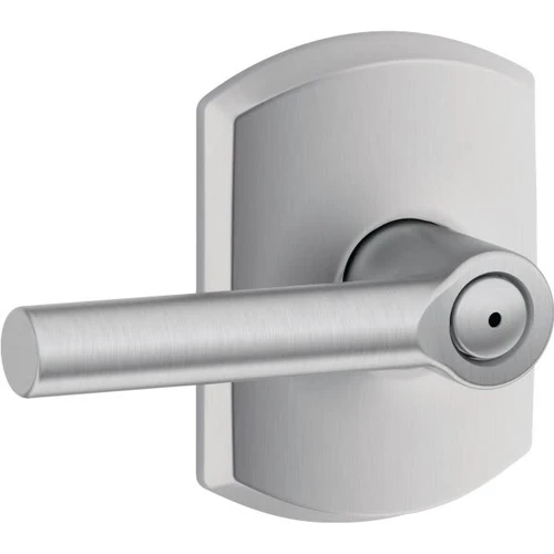 Schlage Broadway F Series Lever With Greenwich Trim, Privacy, Grade Aaa, Satin Chrome