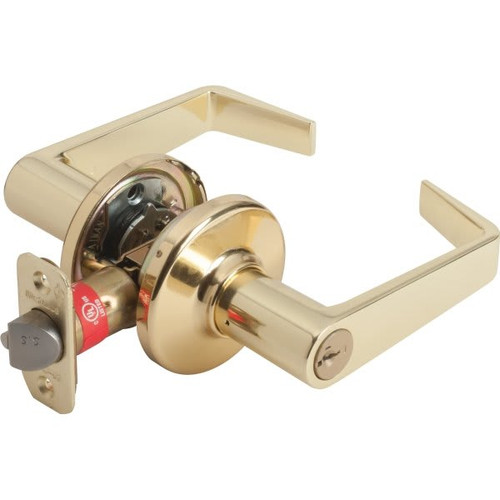 Kwikset Kingston Polished Brass Storeroom Door Lever