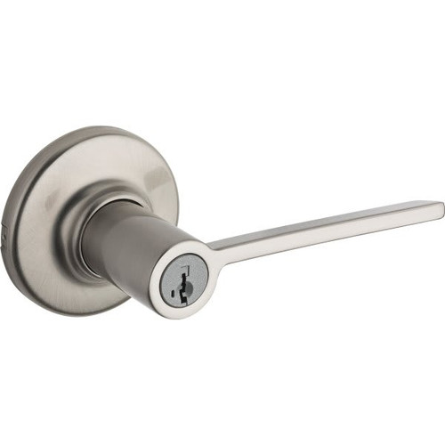 Kwikset Palmina Satin Nickel Keyed Entry Door Lever With Smartkey Security