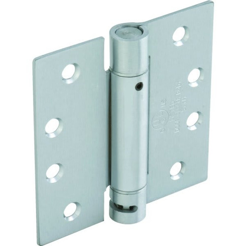 4" Residential Adjustable Spring Door Hinge Satin Chrome