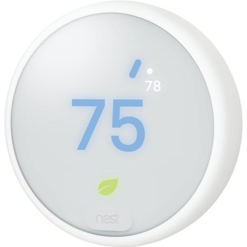 Google Nest Thermostat E, White Polycarbonate Ring