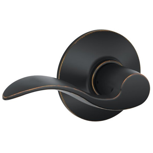 Schlage F-Series Lock F10 Passage Accent Lever Style (Aged Bronze)