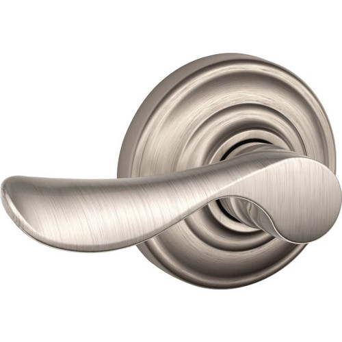Schlage F-Series Lock F10 Passage Champagne Lever Style (Satin Nickel)