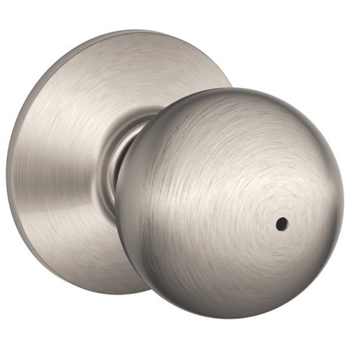 Schlage F-Series Lock F40 Privacy Orbit Knob (Satin Nickel)