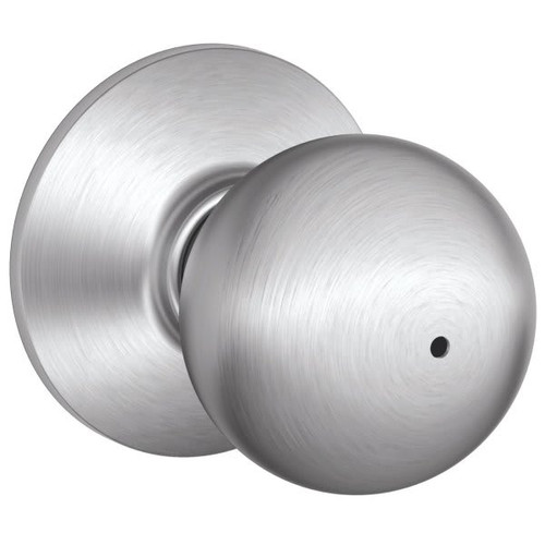 Schlage F-Series Lock F40 Privacy Orbit Knob (Satin Chrome)
