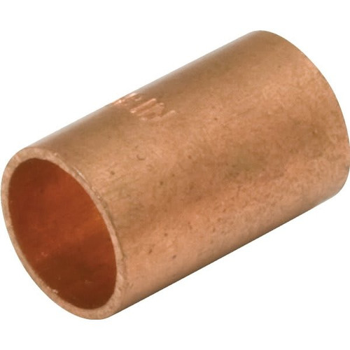 NIBCO 601 1/4" CxC Coupling without Stop Wrot Copper