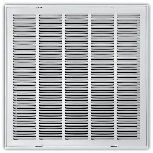 Truaire 24 In X 24 In White Stamped Return Air Filter Grille With Removable Face