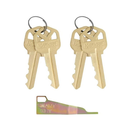 Kwikset Brass Smartkey Security Cut Keys With Re-Key Tool, 4-Pack