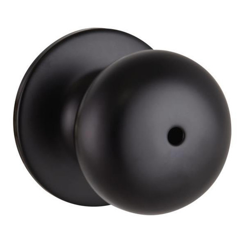 Design House Cambridge Matte Black Keyed Privacy Door Knob