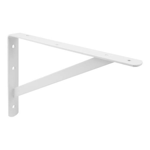 Shelf Bracket, 3/16 In. X 12 In. X 8 In., Stl, Wt, Hd