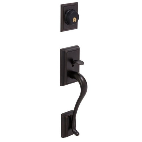 Schlage F-Series Lock F58 Exterior Lever Addison Style Design (Aged Bronze)