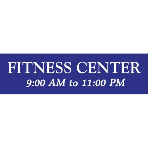 Back Engraved Custom Interior Sign, Blue, 8 X 2
