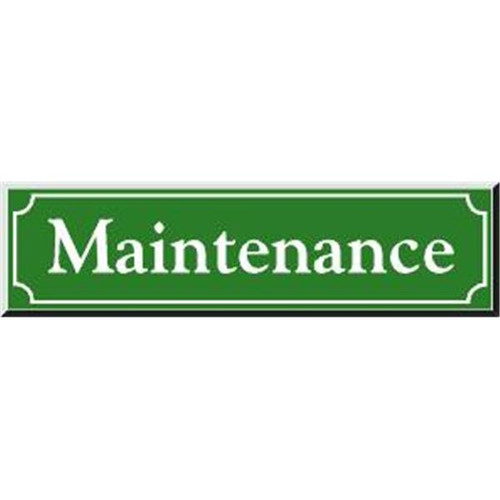 Front Engraved Sign, Green, 8 X 2