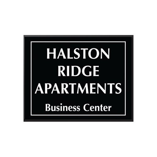 Front Engraved Sign, Black, 10 X 8