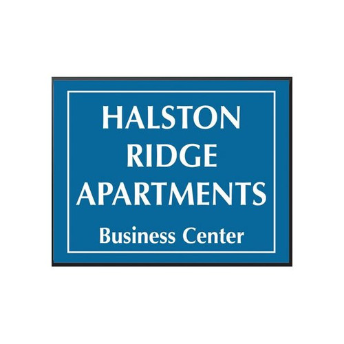 Front Engraved Sign, Blue, 10 X 8