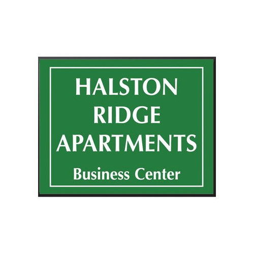 Front Engraved Sign, Green, 10 X 8