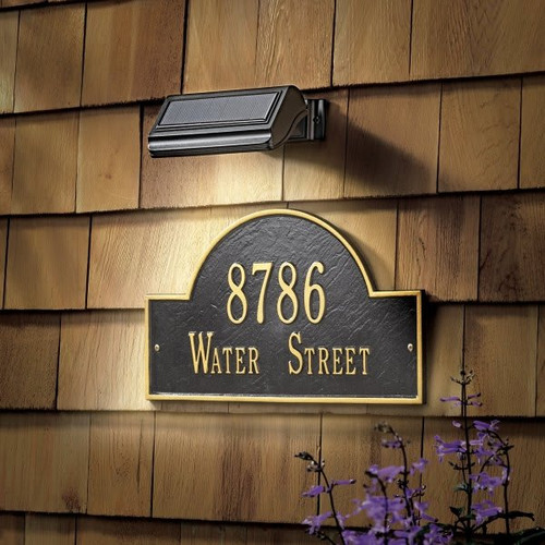 Solar Powered Wall Plaque Light, 14 Hour Illumination, Bright White Led'S