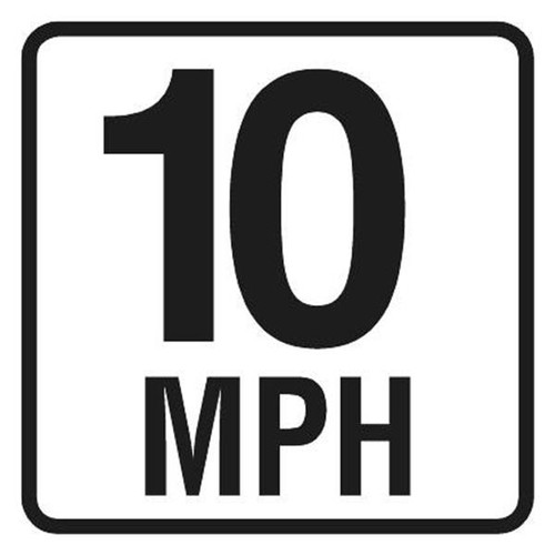 Speed Limit 10 Mini Sign, Reflective, 12x12