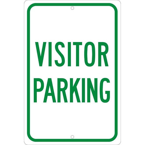 Accuform Engineer Grade Reflective Aluminum Visitor Parking 18" X 12" Sign