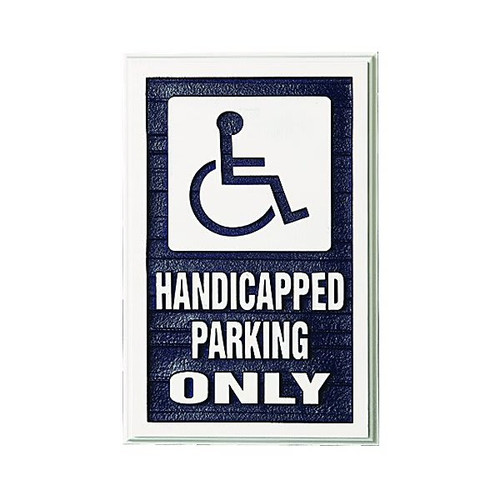 Custom Color Handicapped Parking Only Dimensional Sign, 11 X 17