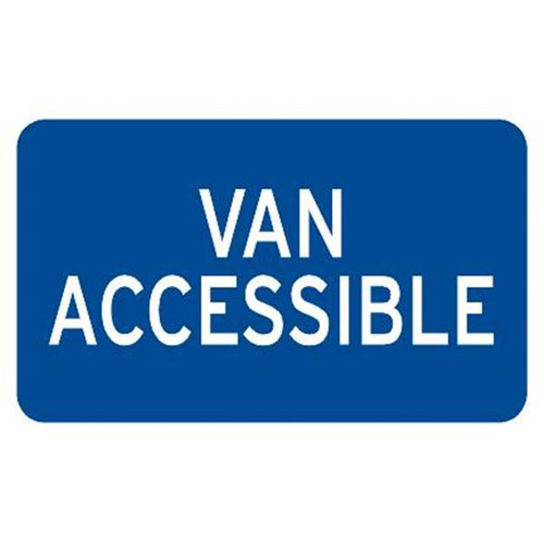 California/Van Accessible Disabled Parking Sign, Reflective, 12 X 8"