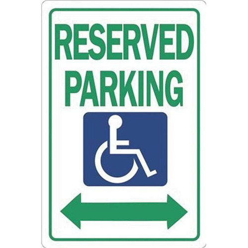Hy-Ko 12 In. X 18 In. "Reserved Parking" Heavy-Duty Reflective Sign