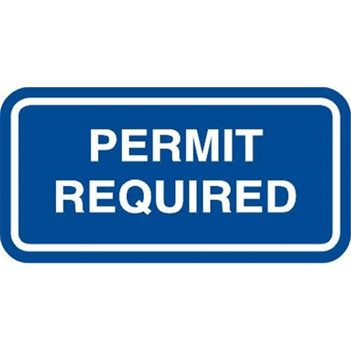 Permit Required Disabled Parking Sign, Reflective, 12 X 6