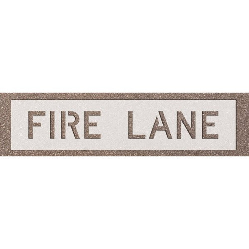 Stock Complete Word Parking Stencil - Fire Lane, 10 Letters