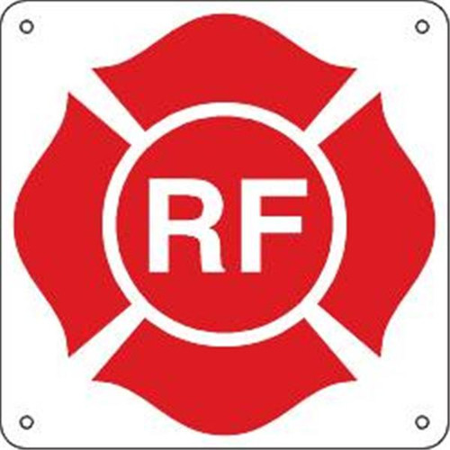 Brady 8.5 X 8.5" Aluminum "Rf" Truss Marking Sign