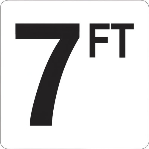 Generic 7 Ft Vinyl Pool Depth Marker Sign (White/Black)