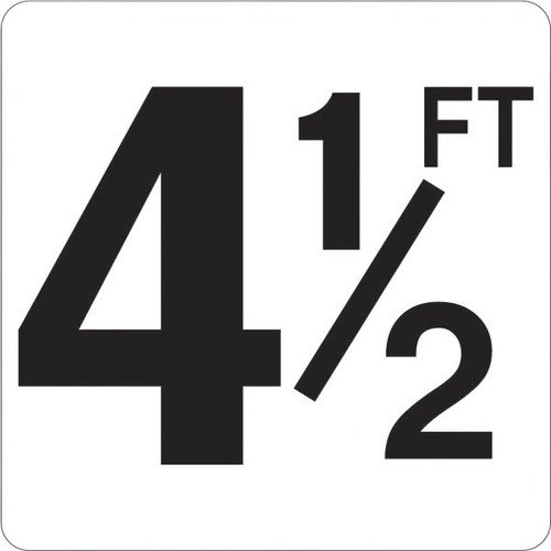 Generic 4-1/2 Ft Vinyl Pool Depth Marker Sign (White/Black)