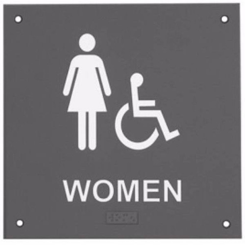Rockwood ADA Restroom Sign Women Blk