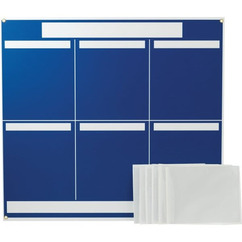 Brady Blue 6-Panel Lean Communication Board