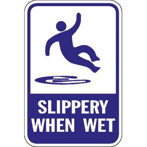 12 X 18 In. “slippery When Wet” Symbol Sign