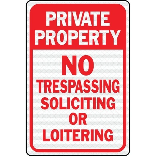Hy-Ko "Private Property" Sign, 12 X 18" Reflective Heavy Duty Aluminum
