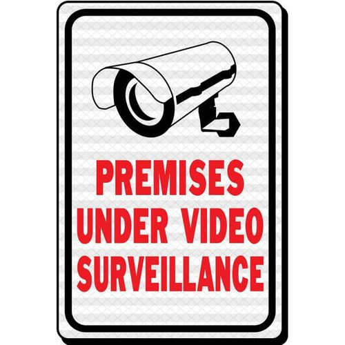Hy-Ko "Video Surveillance" Sign, 12 X 18" Reflective Heavy Duty Aluminum