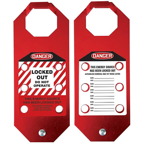Accuform Danger Locked Out Do Not Operate Aluma-Tag Hasp