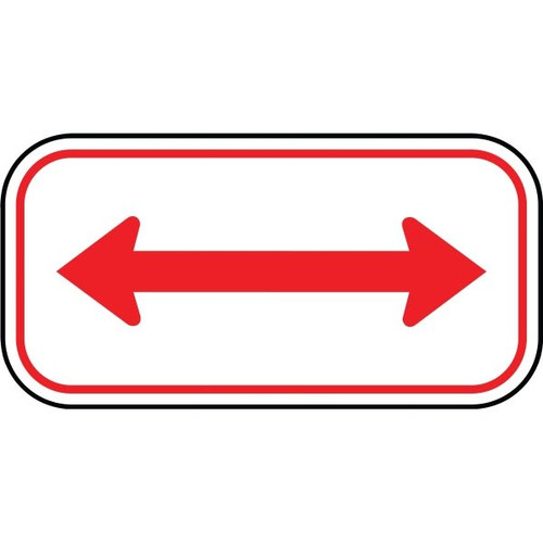 Hy-Ko "Double Arrow" Sign, 12" X 6" Standard Aluminum