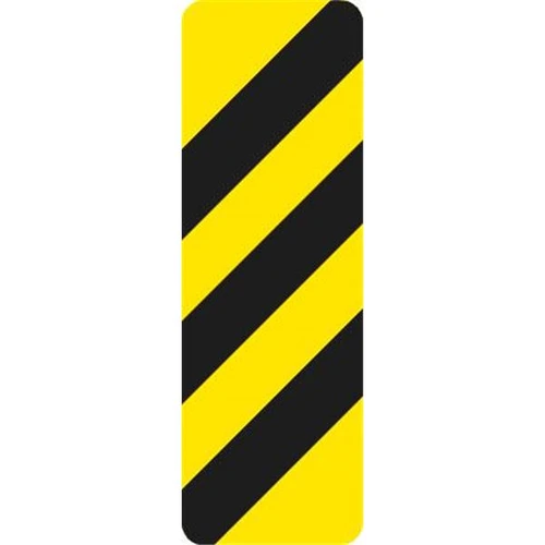 Right To Left Striped Panel Sign, High Intensity, 12 X 18"