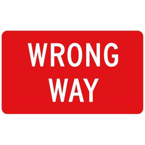 Wrong Way" Sign, High Intensity, 18 X 30